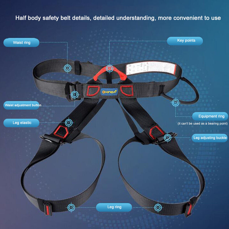 Rock Climbing Safety Belts Outdoor Survival Half Body Protective Harness Newly
