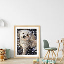 5D DIY Full Drill Round Shape Puppy Rhinestone Diamond Drawing Home Decoration