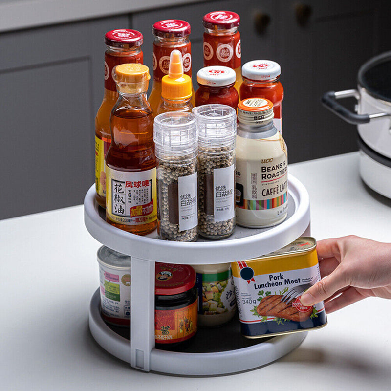 Storage Rainer Rotation Item Organizer Storage Tray for Kitchen Bathroom Bedroom