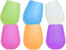 Unbreakable Silicone Wine Glasses Stemless Shatterproof Flexible Rubber Cups