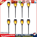 Outdoor Garden Solar Flame Light Waterproof LED Torch Lamp for Yard (8pcs) Newly