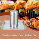 Detachable Chicken Duck Holder Chicken Roasting Plate Pan for Picnic Camping BBQ