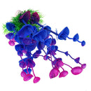 Purple Artificial Plastic Grass Fish Tank Water Plant Aquarium Decor Newly