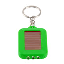 Mini Portable Solar 3 LED Light Keychain Camping Torch Flashlight (Green) Newly
