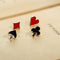 Women Men Poker Shaped Alloy Club Collar Pins Boutonniere Brooches Badges