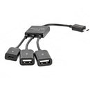 and Play Male To Female Connector OTG Hub Cable Adapter For Smartphone Tablet