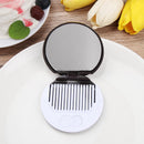 Brown Home Office Use Mirror with Comb Pocket Mirror Chocolate Cookie Shaped