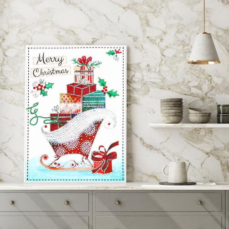 5D DIY Special Shaped Diamond Painting Sled Embroidery Kits Living Room Decor