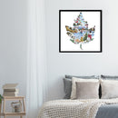 Winter Maple Leaf Frameless Picture Oil Paint By Numbers Hand Painted Picture