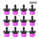 100pcs Adjustable Water Dropper Irrigation Hose Drip Head (Rose Red)