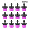 100pcs Adjustable Water Dropper Irrigation Hose Drip Head (Rose Red)