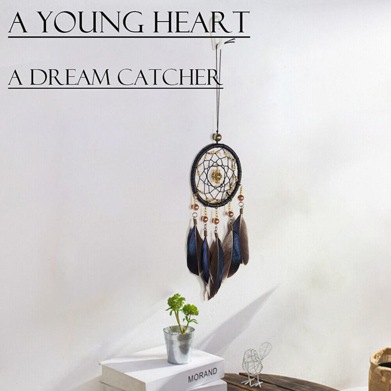 Retro Feather Dream Catcher Handcraft Pendant Car Home Bedroom Mini Decorations