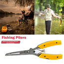 Stainless Steel Fishing Pliers Fishing Line Cutter Hook Remover (Yellow) Newly