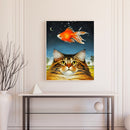 #A Cat Partial Oil Paint By Numbers Kit DIY Home Decoration Gift Wall Art Pict