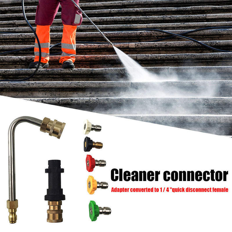 Pressure Washer Gun Adapter 120 Degree Extension Wand 5 Tips for Karcher