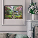 Round Diamond Painting Embroidery Picture Castle House Needlework Home Mosaic