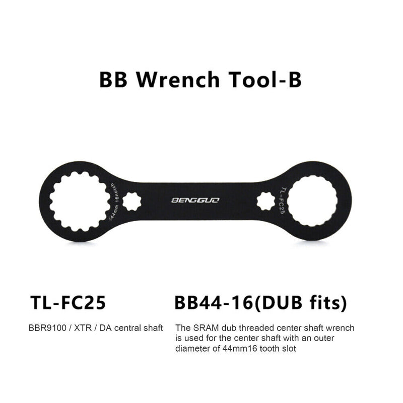 Aluminum Alloy Bicycle Bottom Bracket Wrench Spanner MTB Bike BB Repair Tools