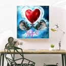 DIY Diamond Painting Kit Love Dolphin Full Round Drill Picture Handicrafts Newly