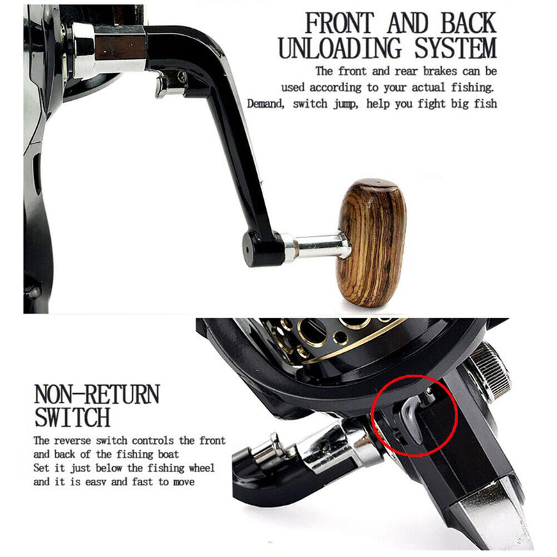 BK 12+1 BBs Fishing Reel Metal Line Cup Spool Lure Spinning Wheel Fishing Tackle