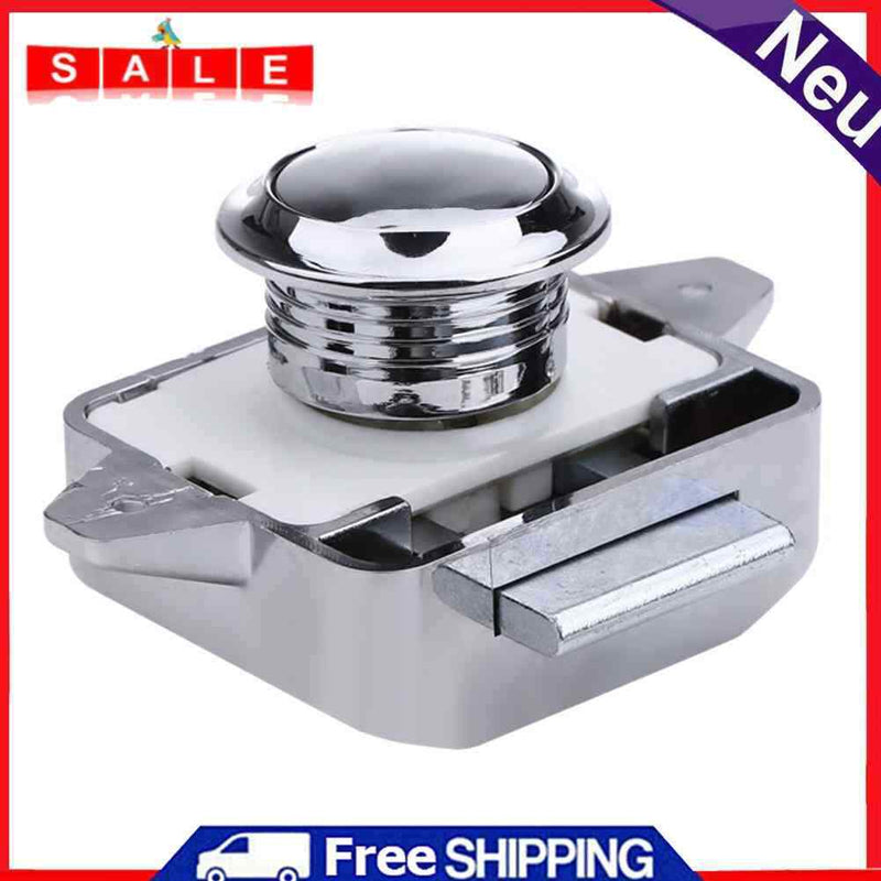Furniture Door Lock Large Push Lock Button Catch Lock Cabinet Door Button Camper Carav