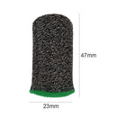 2pcs 24-Stitch Mobile Game Finger Cover Anti-Sweat Anti-Skid (Black Green)