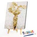 DIY Paint By Number Kit Frameless Golden Star Abstract Handpainted Canvas Decor