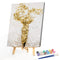 DIY Paint By Number Kit Frameless Golden Star Abstract Handpainted Canvas Decor