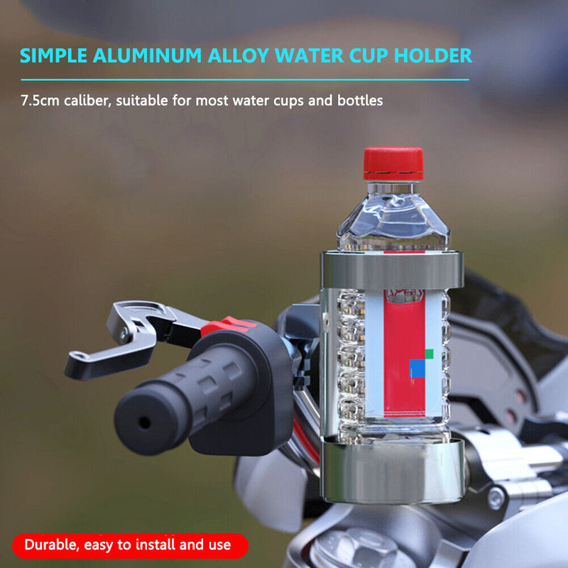 MTB Road Bicycle Bottle Holder Aluminum Alloy Bike Kettle Cup Rack (Sliver)