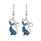 Women Elegant Gift Fashion Opal Cat Earrings Jewelry Drop Dangle Hook Ear Stud