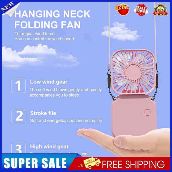 #A Foldable Handheld Fan 3 Speed Adjustable Small Fan Air Cooler for Outdoor Spo