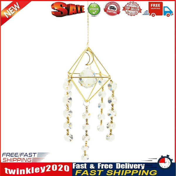 Crystal Windchimes Ornament Lighting Ball Home Hanging Pendant Decor (A) Newly