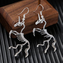 Wedding Party Girl Skeleton Drop Earrings Novel Dangle Earrings Horse Pendant