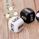 6PCS Gift Valentines Day Creative Game Couple Dices English Carved Dice