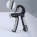 R-Shape Spring Hand Gripper Fitness Countable Hand Strength Grip (Gray) Newly
