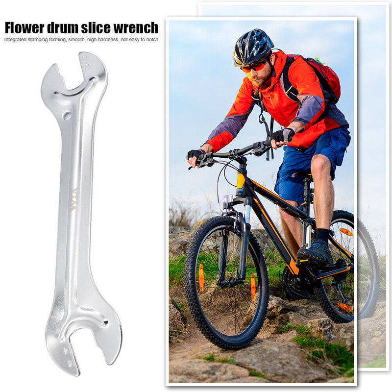 Carbon Steel Bike Head Open End Axle Hub Cone Wrench Spanner Bicycle Repair