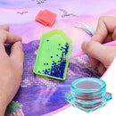 Diamond Painting Kit Glue Clay with Box Point Drill Beads Pen Mud (Blue)