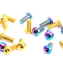 RISK 2pcs Bicycle Water Bottle Bolts Mountain Bike Air Pump Holder Fixed Scre