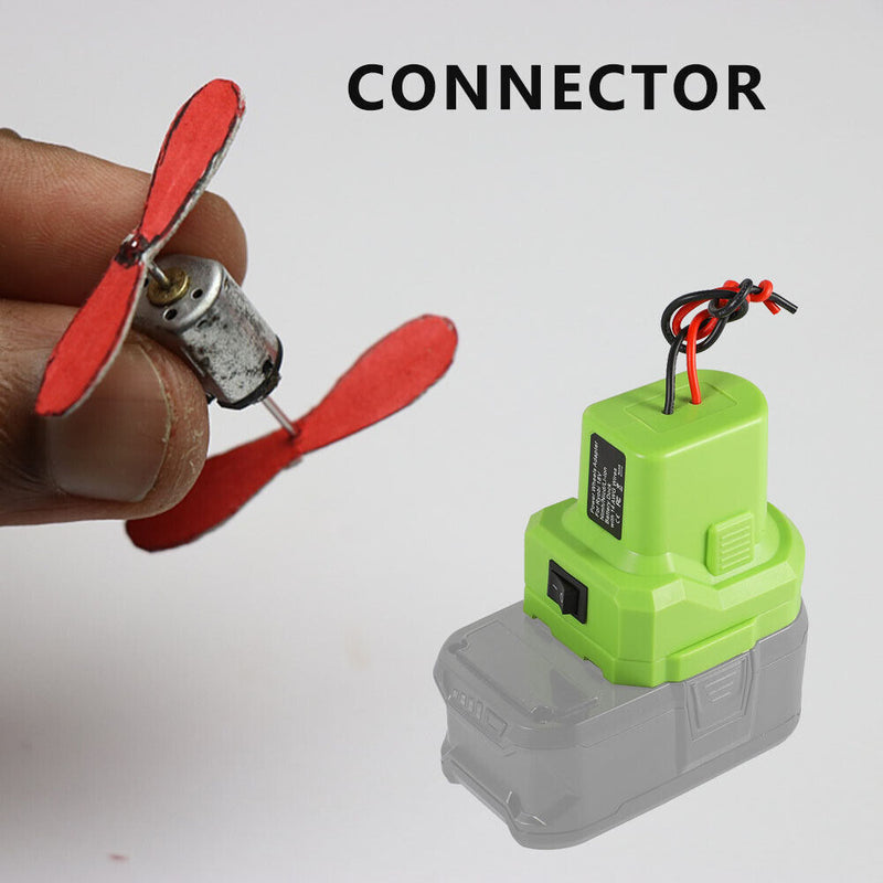 Battery Power Adapter Power Connector with Fuse Switch Wire Terminals for Ryobi
