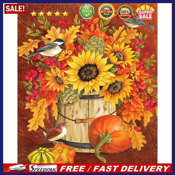 Oil Paint By Numbers Barrel Bird Frameless Picture Craft Living Room Decoration