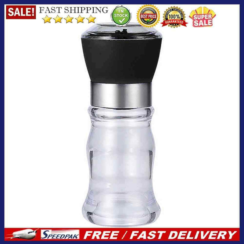 Manual Grinding Bottle Pepper Grinder Mill Seasoning Jar Holder Kitchen Tools