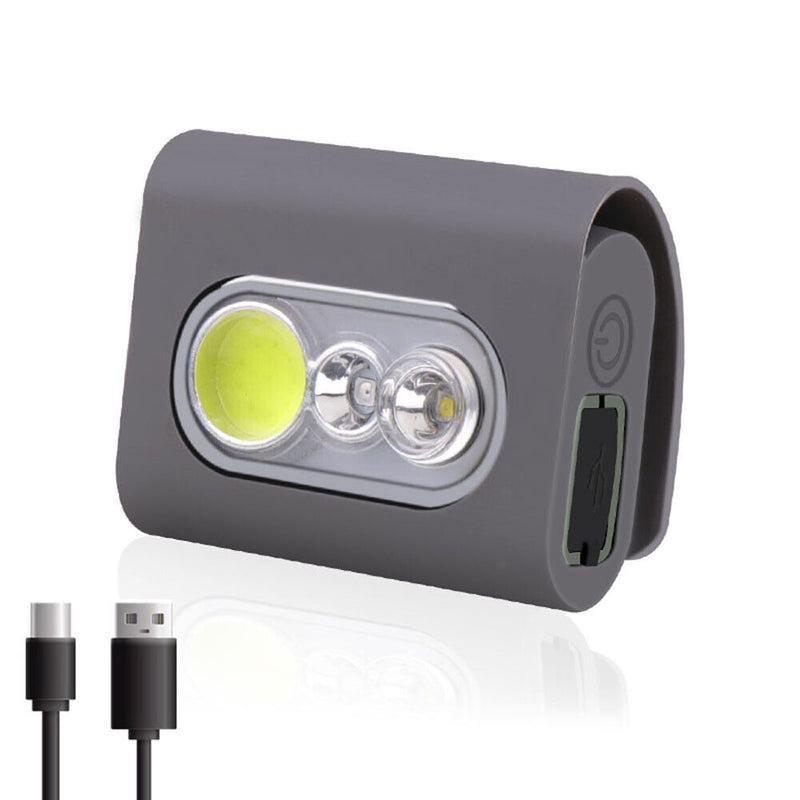 XPG+COB LED Running Clip Light Waterproof 400lm Safety Jogging Night Pocket