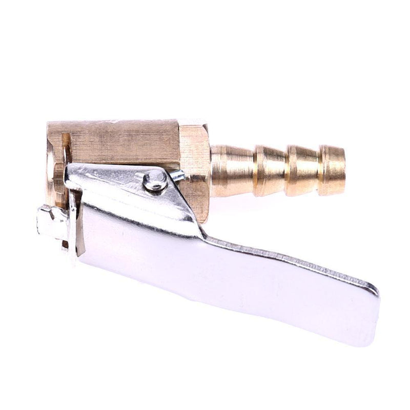 6mm Brass Car Truck Tire Inflator Air Valve Connector Clip-on Air Chuck Newly
