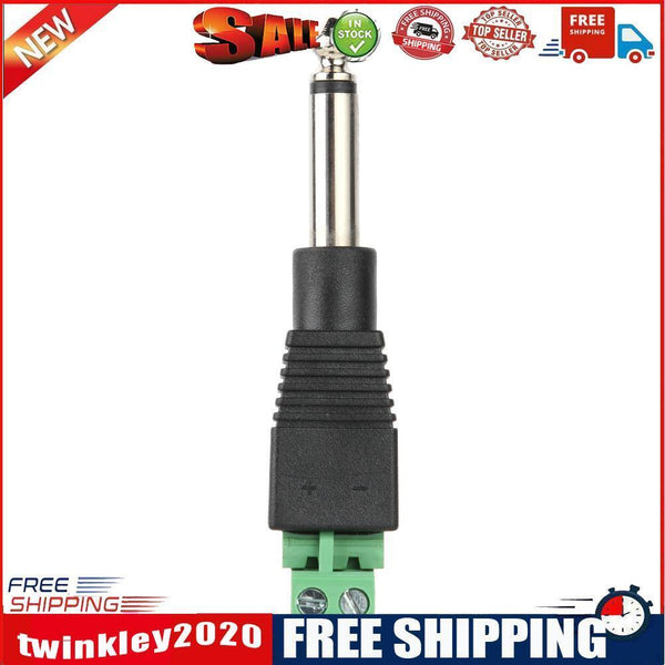 6.35mm Mono TS Male to AV Screw Video Balun Terminal Adapter Converter Plug