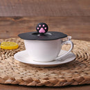 Torx Silicone Cup Cover Heat-resistant Leak Proof Cartoon Lid (Black Claw)