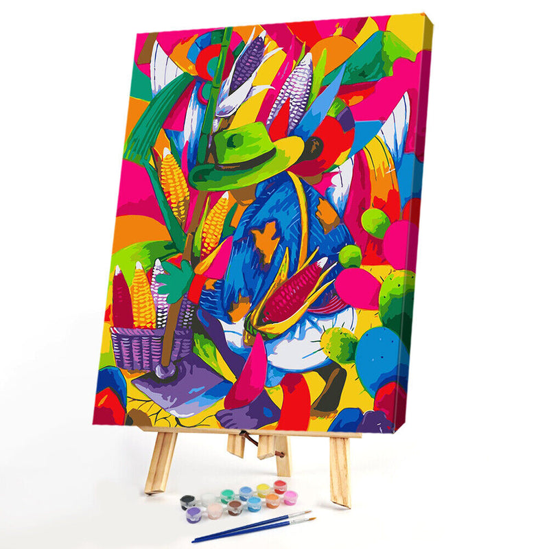 DIY Painting By Numbers on Canvas Abstract Oil Coloring Drawing Picture Art