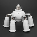 Adjustable E27 Splitter 7 Heads Lamp Base LED Bulb Adapter Holder Socket Newly