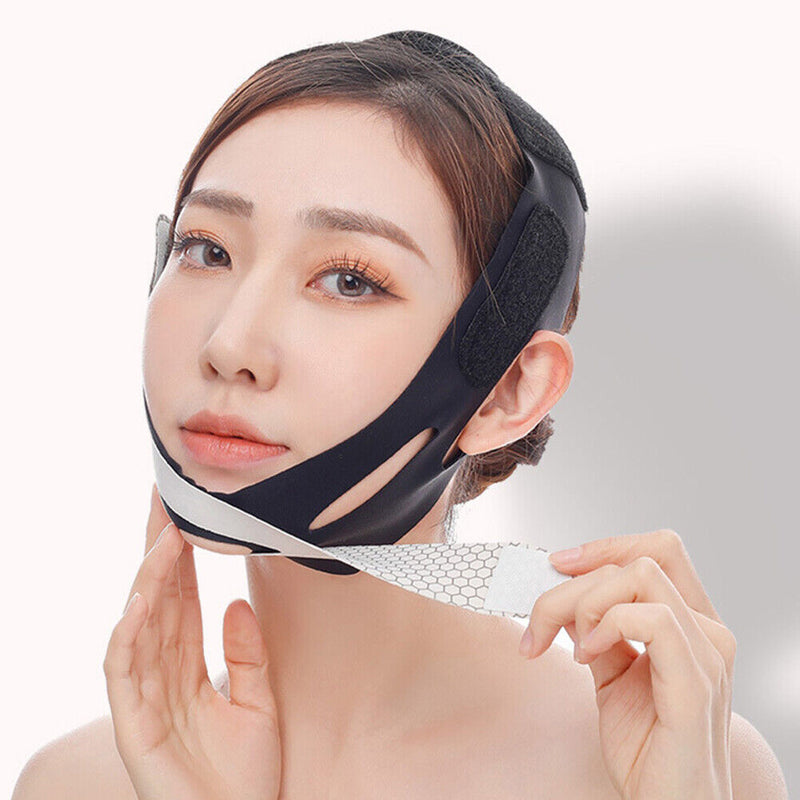 Facial V-Face Band with Chin Point Design for Women Beauty Tools (Black) Newly