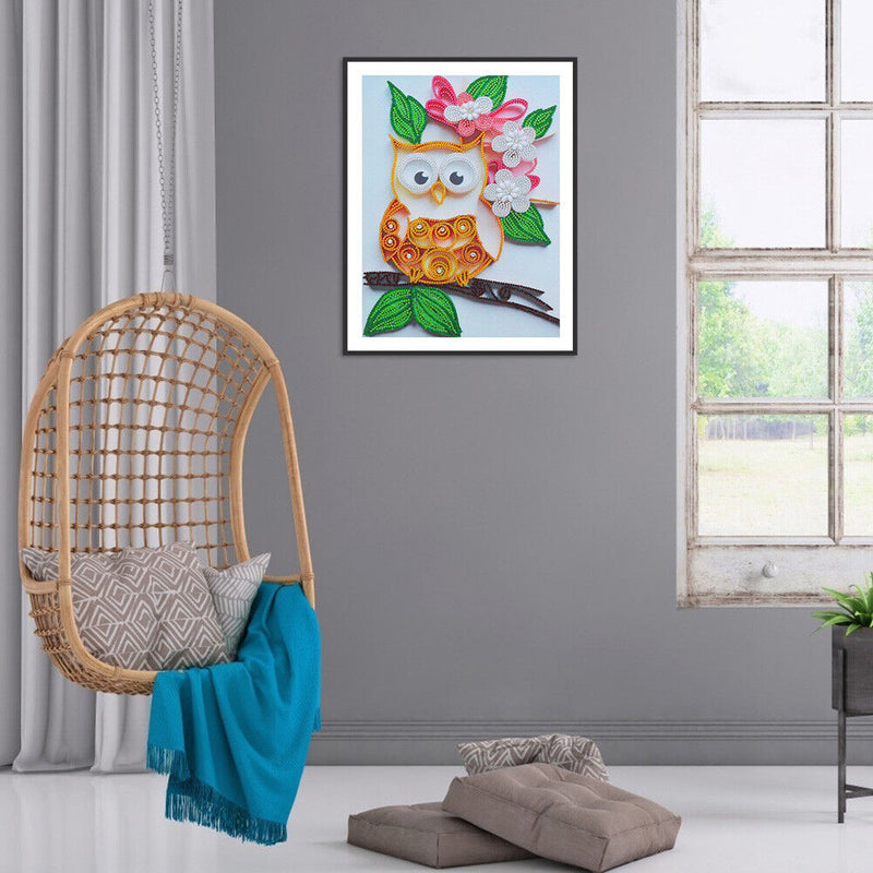 DIY Partial Special Shape Drill Diamond Painting Owl Mosaic Rhinestone Draw