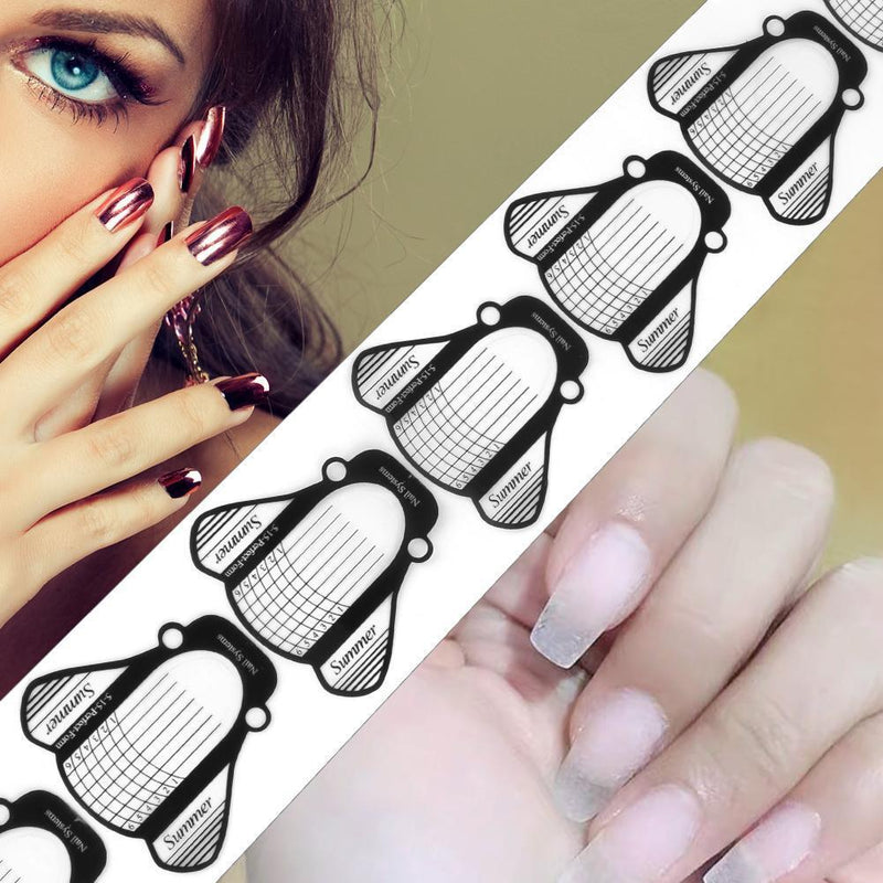 Prosperveil Nail Art French Tips Extension Acrylic Stencils, 100-Count