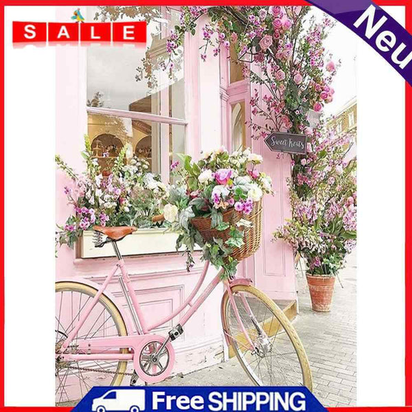 Full Square Drill 5D DIY Diamond Painting Bicycle Cross Stitch Handwork Wall Art